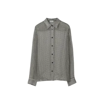 Burberry Houndstooth print Silk Shirt