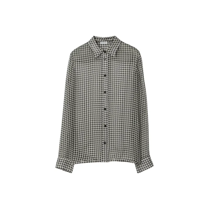 Burberry Houndstooth print Silk Shirt-0