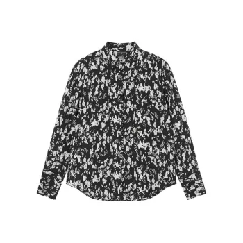 CLUB MONACO Shirt Women's Black And White Print