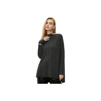 MIHUANG Cashmere Sweater Women's Black Gray