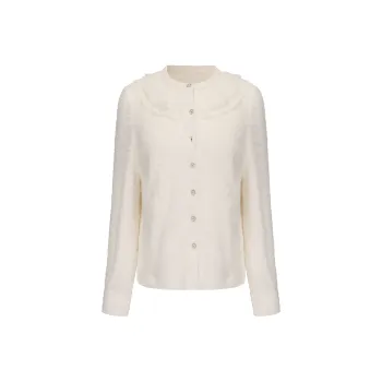 CHIWAWAMEME Shirt Women's Milk Crisps White
