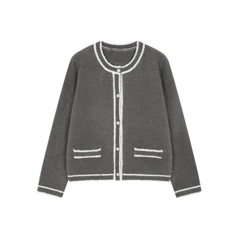 IHIMI Knitwear Women's Dark Brown Gray-0