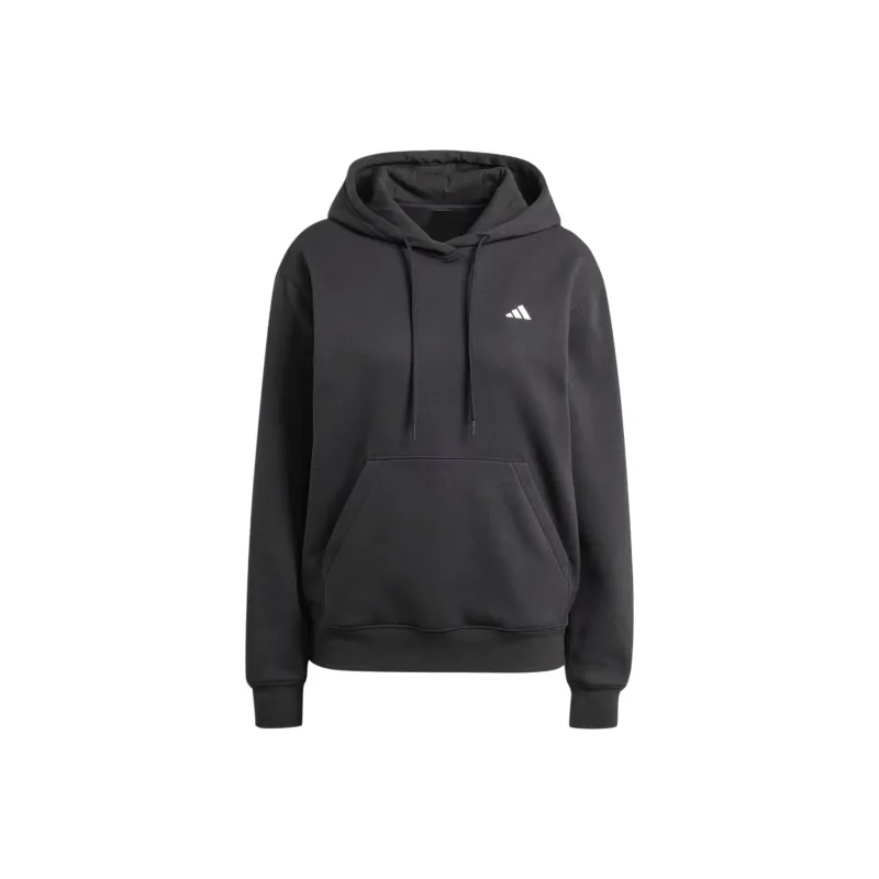 Adidas Essentials Small Logo Feel Cozy Hoodie Black-0