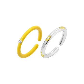 Narcii White Gold Plated Copper Rings Women's