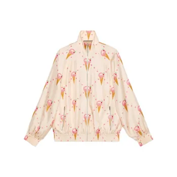 GUCCI Ice Crean Print Jacket Pink