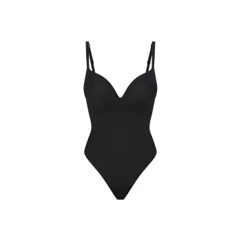 SKIMS SS25 ULTIMATE BODY PUSH-UP THONG BODYSUIT Bodysuits Women's ONYX/Onyx