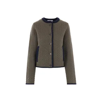 THOM BROWNE Herringbone Quilted jacquard Cardigan