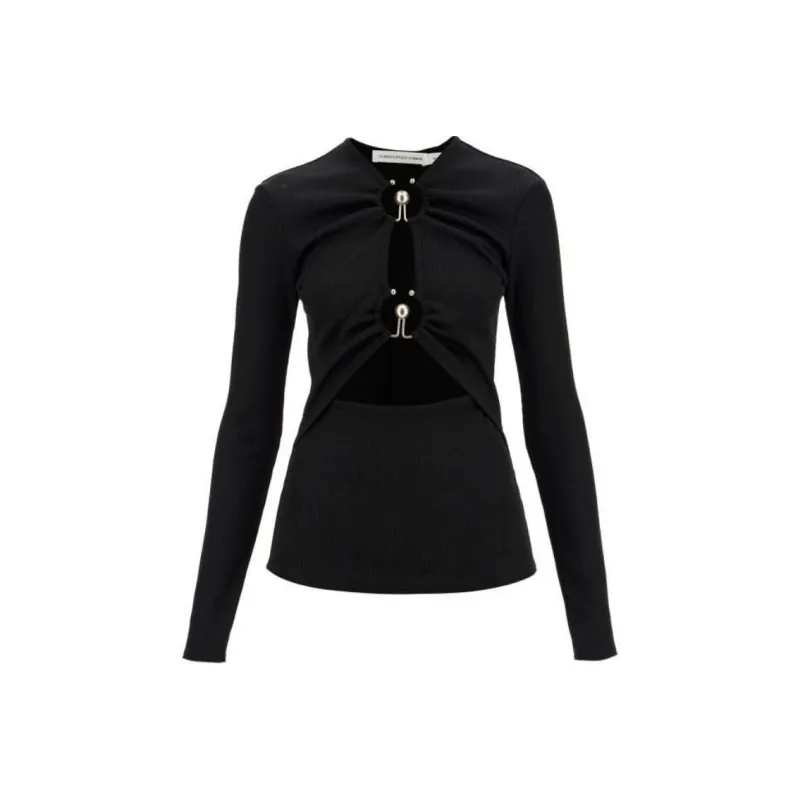 Christopher Esber Cut Out Detailed Cropped Top-0