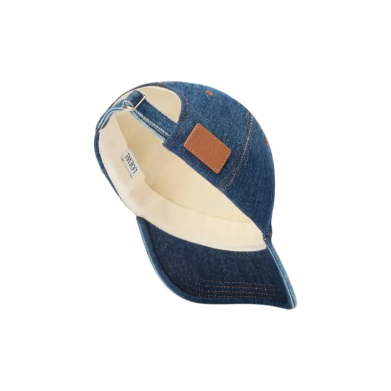 LOEWE Denim Baseball Caps Women's Blue-1