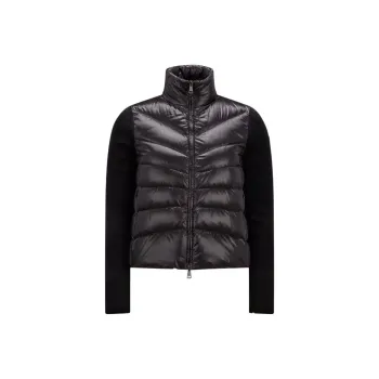 Moncler Logo Patch Zip-Up Jacket
