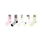 Summer Small Flower-5 Pack 10A Antibacterial/Mesh Socks