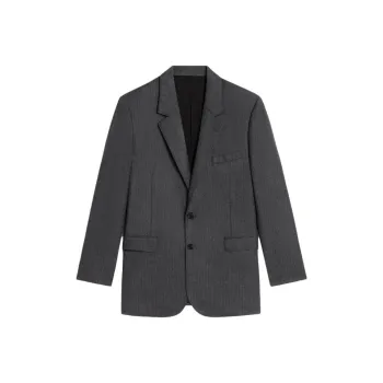CELINE Jude Jacket In Wool And Cashmere Flannel
