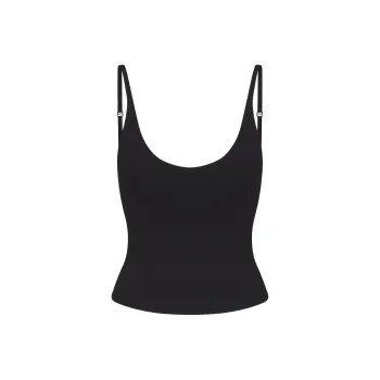 SKIMS SS25 SMOOTH LAYERS SCOOP NECK CAMI Camisole Women's OBSIDIAN/Obsidian Color