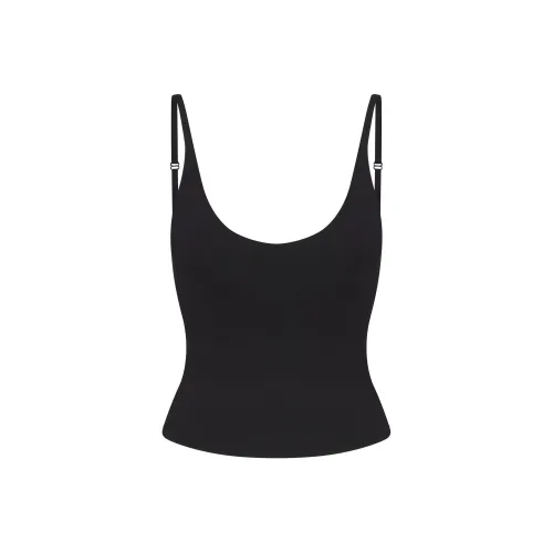 SKIMS SS25 SMOOTH LAYERS SCOOP NECK CAMI Camisole Women's OBSIDIAN/Obsidian Color