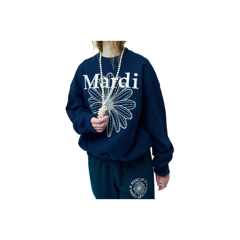 MARDI MERCREDI Sweatshirt Korean Style Women's-2