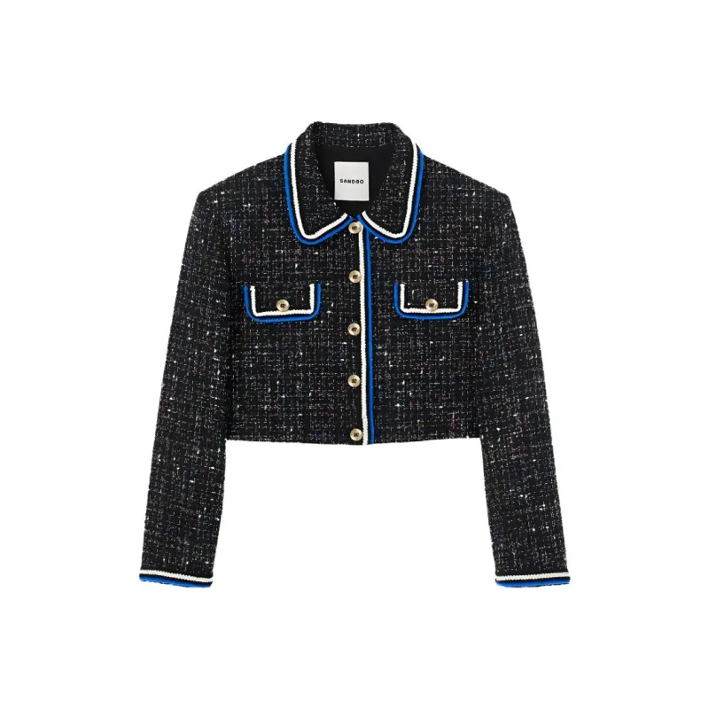 Sandro Cropped Tweed Jacket-0