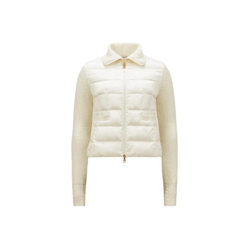 Moncler Logo Patch Padded Knit Cardigan-0