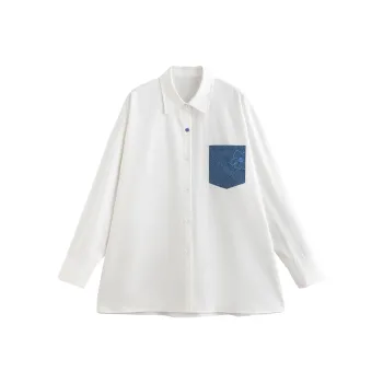 Initial Language Shirt Women's White