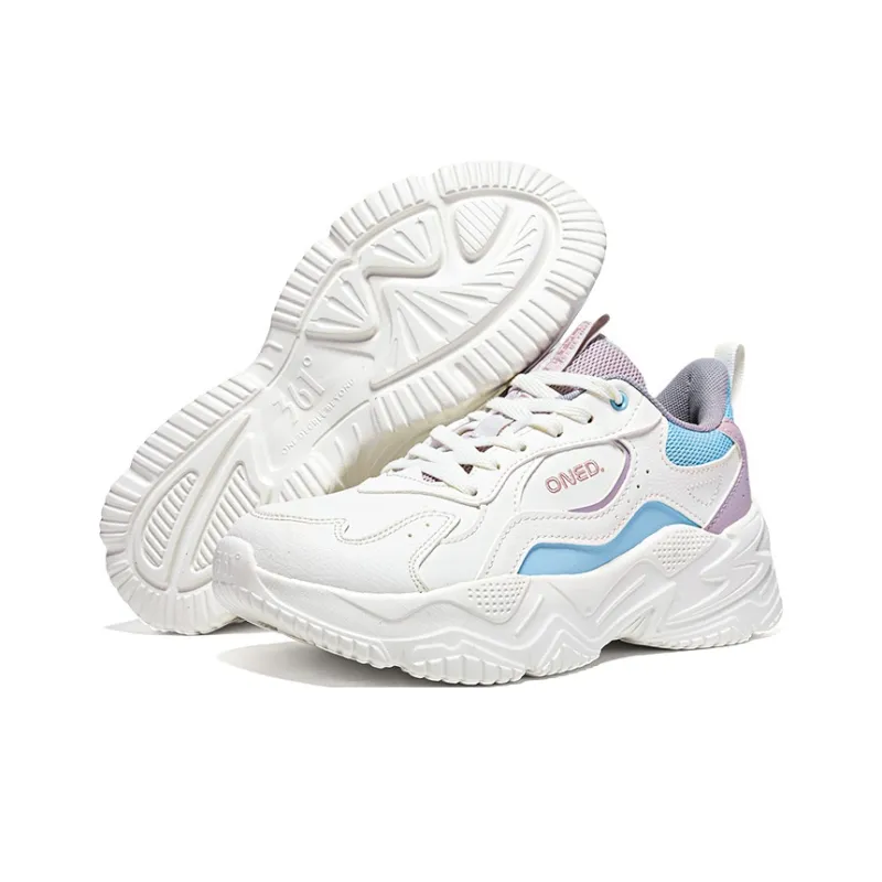 361° Cushioning Waterproof Support Low Top Casual Shoes Women's Feather White Glacier Blue-5