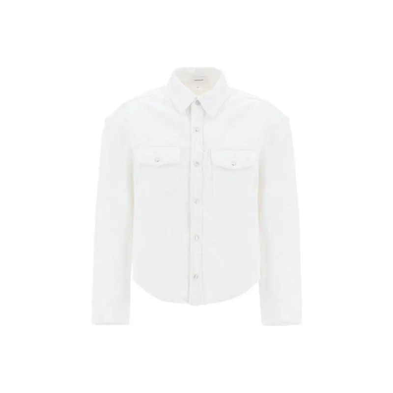 WARDROBE.NYC Cropped Denim Jacket-0