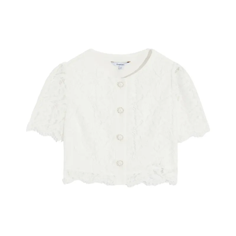 Bebe SS24 T-Shirt Women's Raw White-0