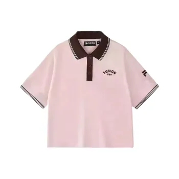 FILA FUSION FOB Polo Shirt Women's Orange Gray Pink