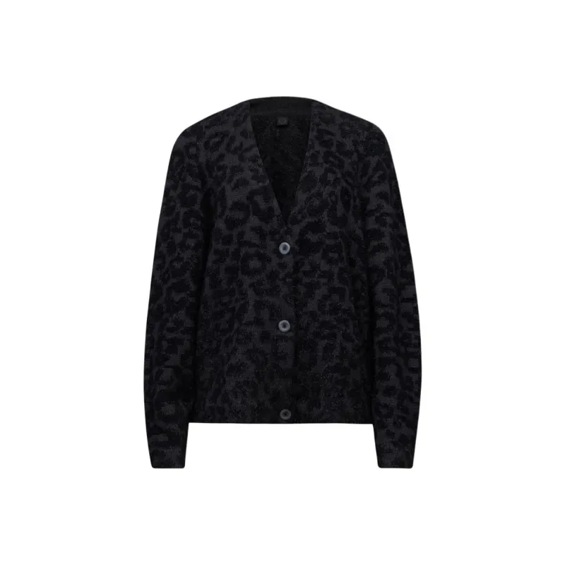 Lululemon Knitwear Women's Knitted Fabric Leopard Print Graphite Gray Black-0