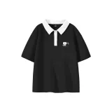 Black with White Collar