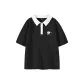 Black with White Collar