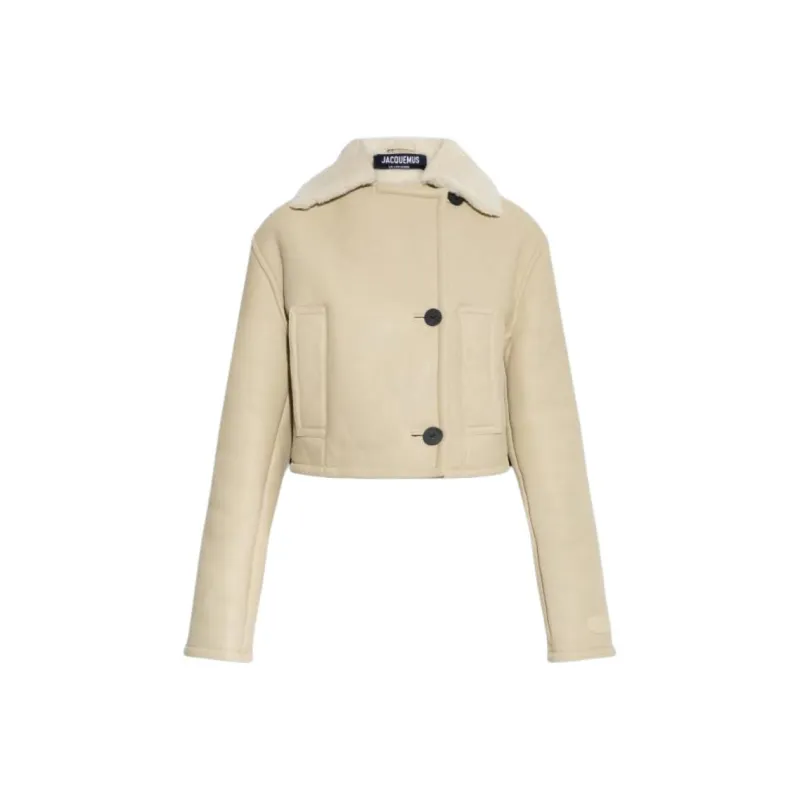 Jacquemus Double Breasted Shearling Coat-0