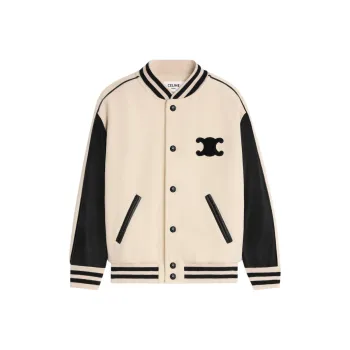CELINE Triomphe Teddy Jacket In Textured Wool