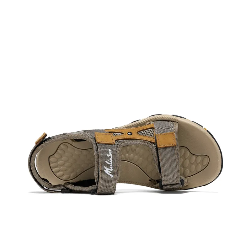 Mulinsen Soft Sole Coverage, Slip Resistant And Abrasion Resistant, Summer Breathable, Teenagers, Beach Sandals Men's-1