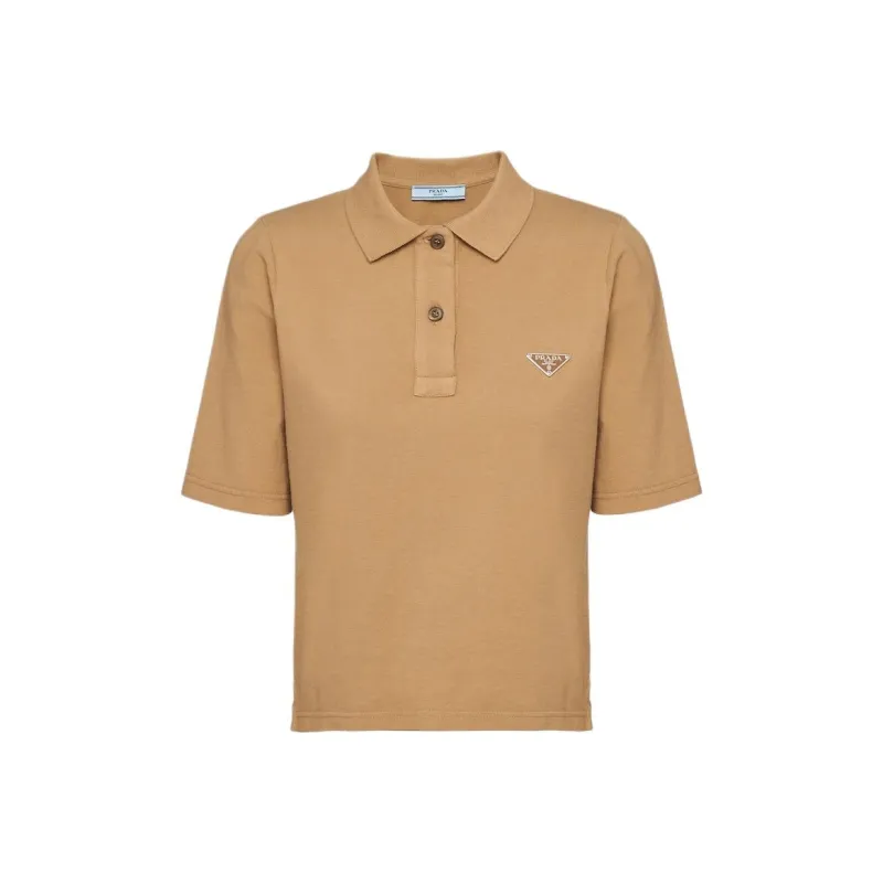 PRADA SS24 Polo Shirt Women's Khaki-0