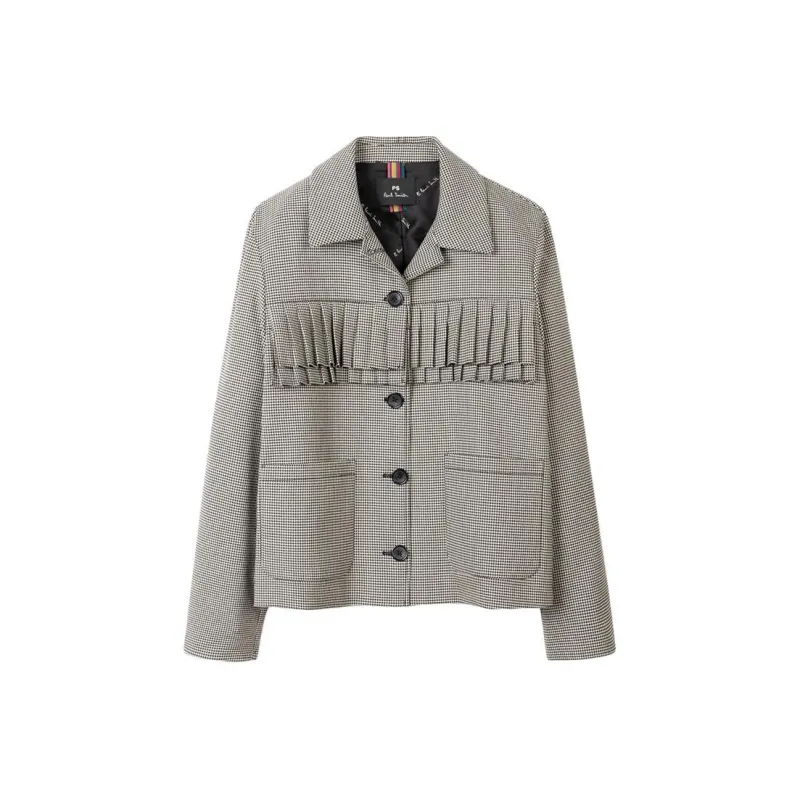 Paul Smith Check print Pleated Fitted Jacket-0