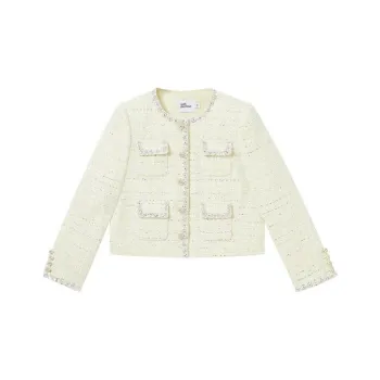 Self portrait Jackets & Coats Women's Cream Yellow