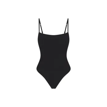 SKIMS SS25 SMOOTH LAYERS CAMI BODYSUIT Bodysuits Women's OBSIDIAN/Obsidian Color