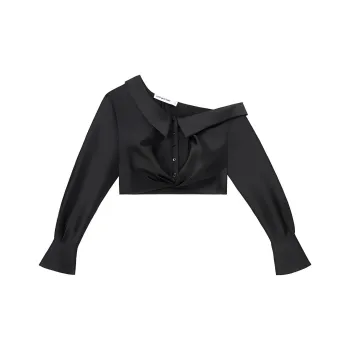 Self-portrait Off-shoulder Taffeta Blouse