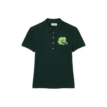 LACOSTE Polo Shirt Women's Medium Pea Green