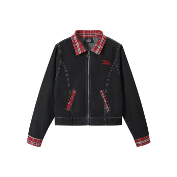 Eaho Jackets Coats Women's Red Plaid