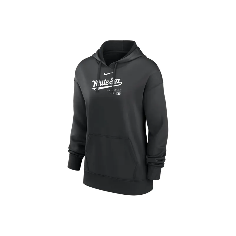 Nike Chicago White Sox Authentic Collection Women's Nike Therma Mlb Pullover Hoodie-0