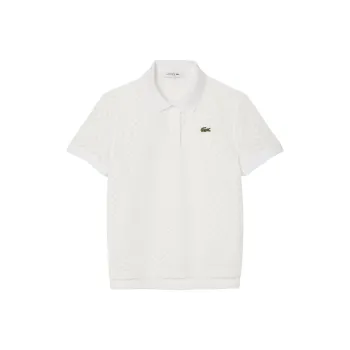 LACOSTE Monogram Lace Polo Shirt