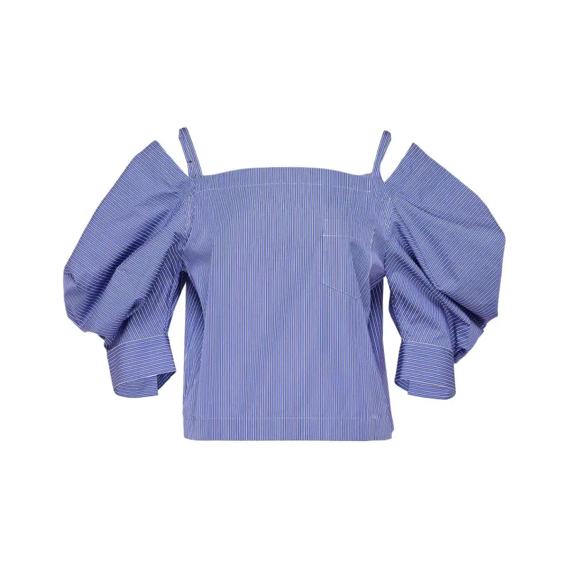 Sacai Shirts Women's Blue-0