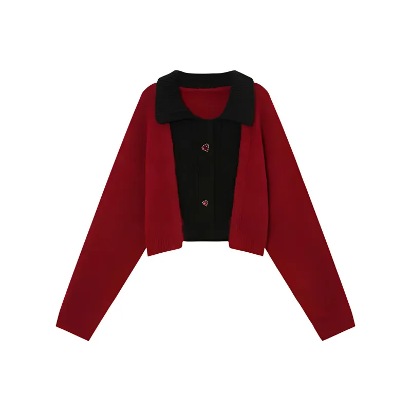 GRACE CHOW Knitwear Women's Black Red-0
