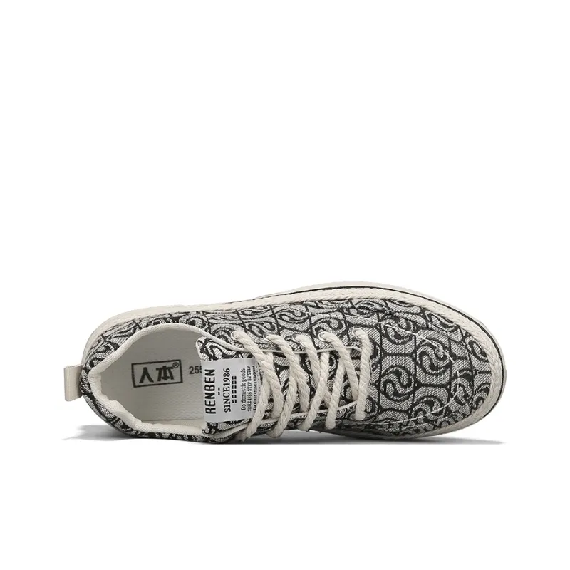 RENBEN Breathable And Lightweight Low Top Canvas Shoes Men's-16