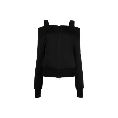 Yohji Yamamoto Off shoulder Zip up Wool Jacket