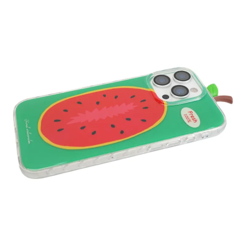 Wei Xin Acrylic Material Graffiti Watermelon Pear Phone Cases Compatible With IPhone 16/15 Pro Max/Apple 13/14 Pro/Max-7