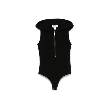 MICHAEL KORS Cashmere Sleeveless Hooded Bodysuit