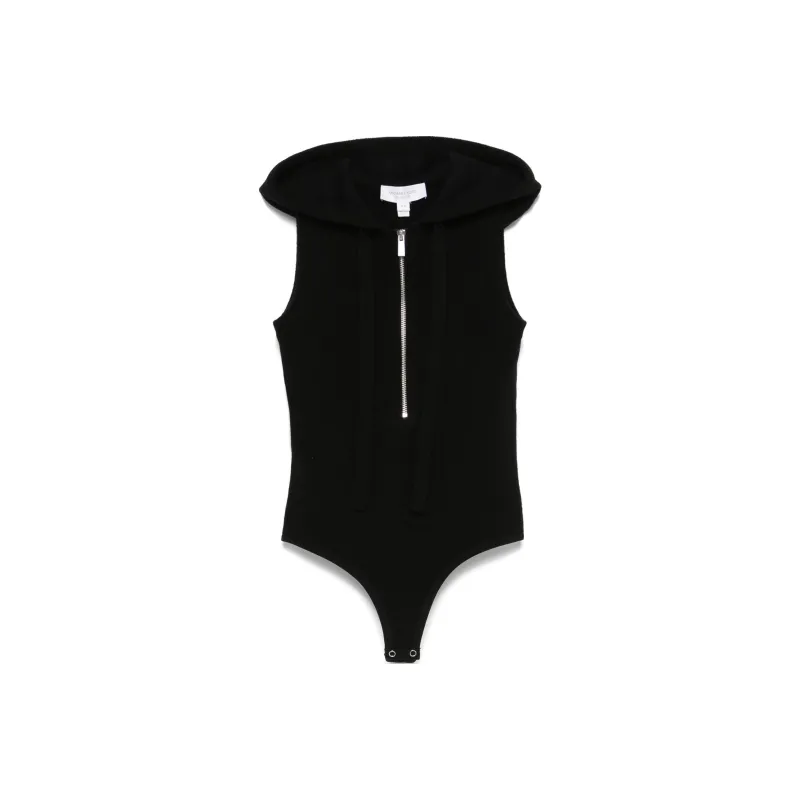 MICHAEL KORS Cashmere Sleeveless Hooded Bodysuit-0