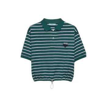 PRADA SS25 Polo Shirt Women's Jadeite Green