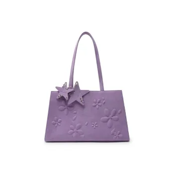 ECODAY ECOD PU With Artificial Leather Tote Bag, Shopping Bag, Shoulder Bag Women's Purple